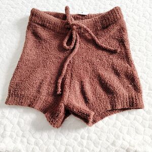 New Fashion Nova sweater shorts teddy bear brown lounge leisure soft cozy medium
